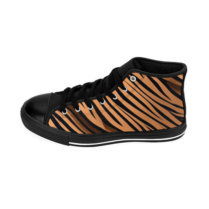 Tiger Print Classic High-Top Sneakers