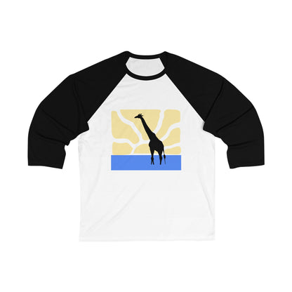 3/4 Sleeve Unisex Baseball Tee | 'Standing Tall' Giraffe Theme