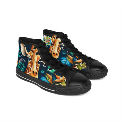 Giraffe Print High-Top Sneakers