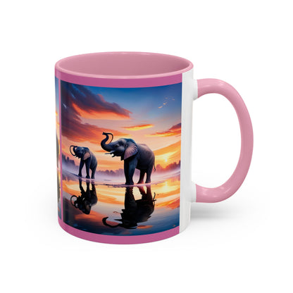 Elephant Theme Colorful Ceramic Coffee Mug