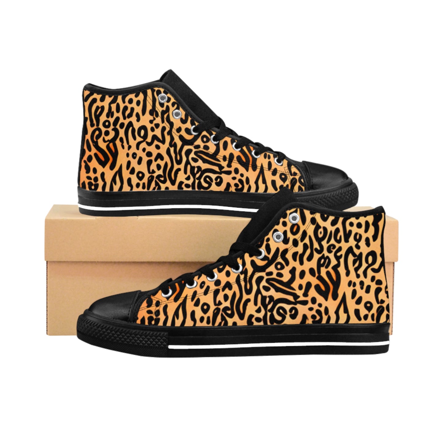 Leopard Print Classic High-Top Sneakers