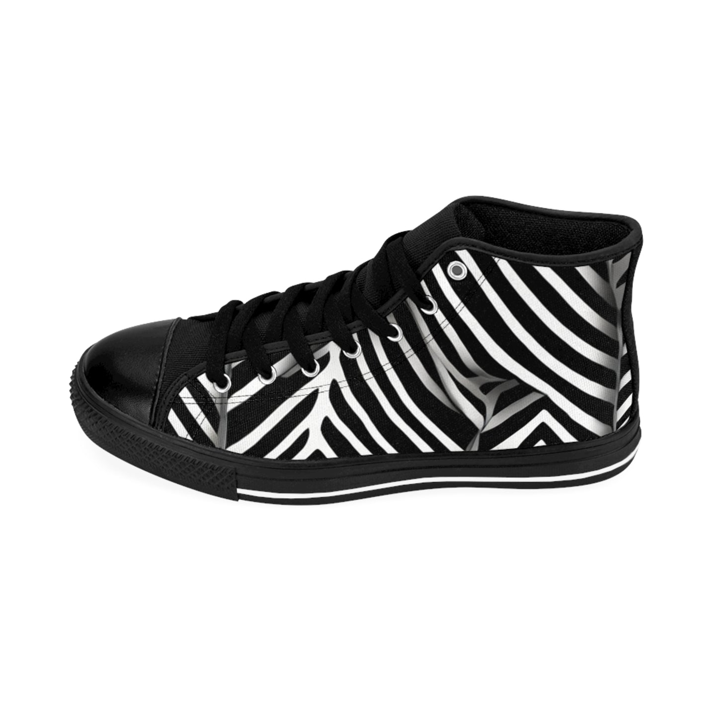 Zebra Print High-Top Sneaker