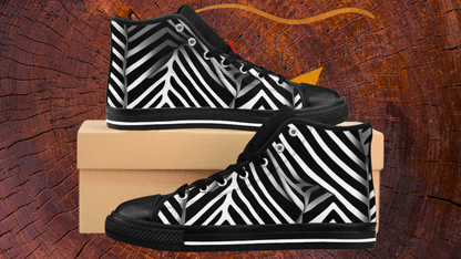 Zebra Print High-Top Sneaker