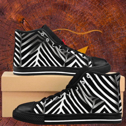 Zebra Print High-Top Sneaker