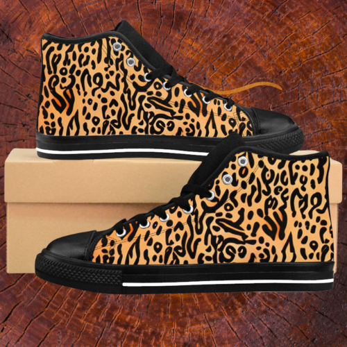 Leopard Print Classic High-Top Sneakers