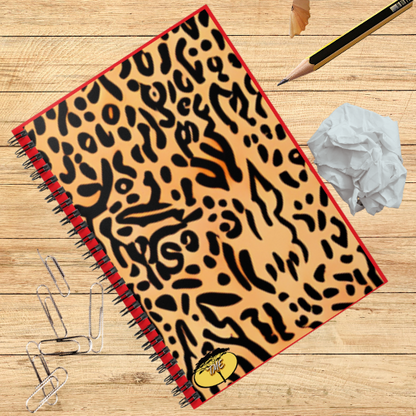 Wild & Chic Red & Leopard Print Spiral Notebook