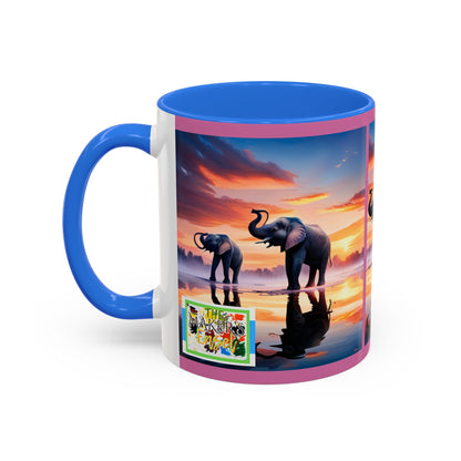 Elephant Theme Colorful Ceramic Coffee Mug