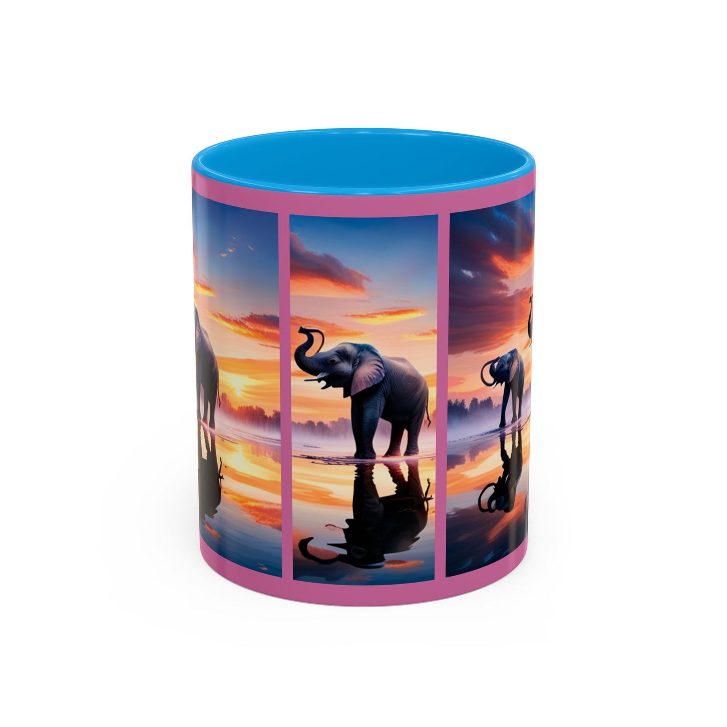 Elephant Theme Colorful Ceramic Coffee Mug