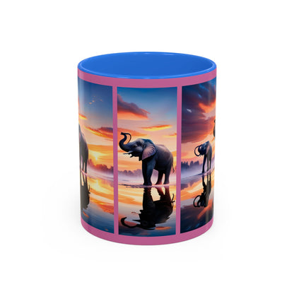 Elephant Theme Colorful Ceramic Coffee Mug