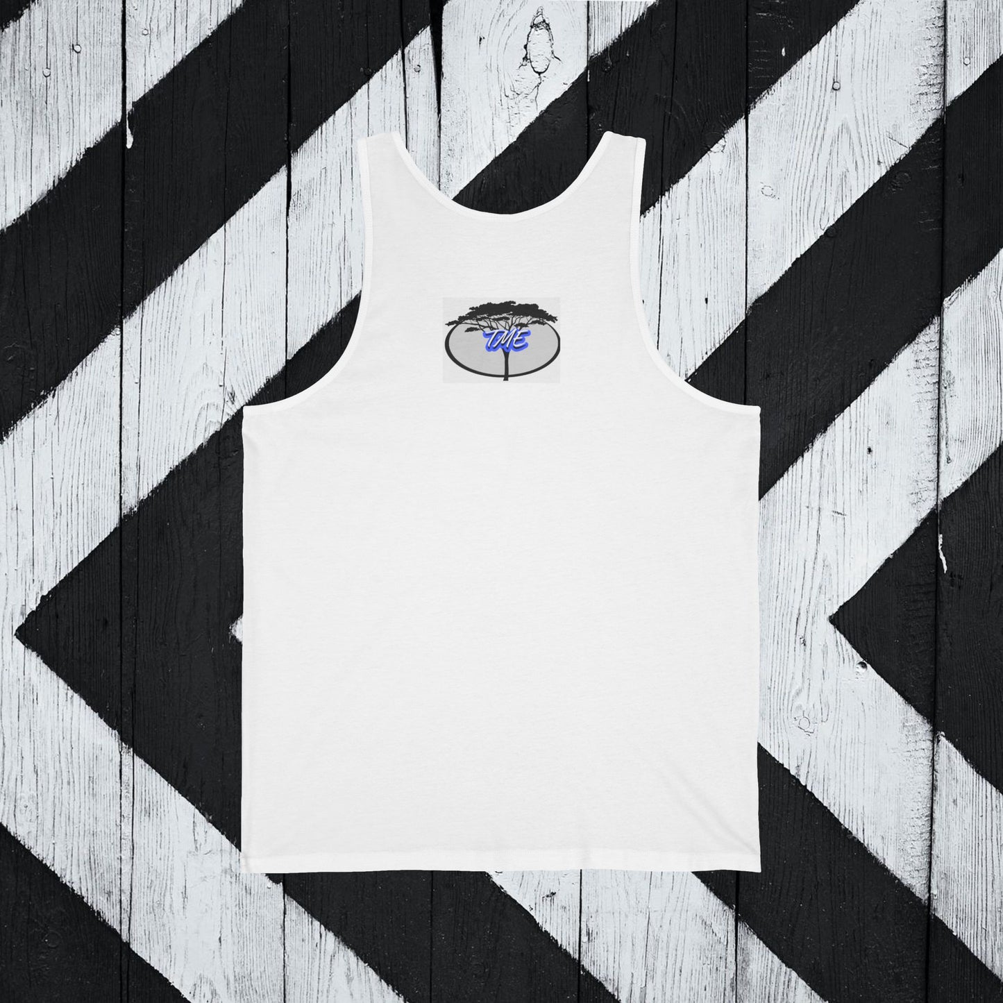 Unisex Jersey Tank Top | 'Standing Tall' Giraffe Theme w/ Sky Bar