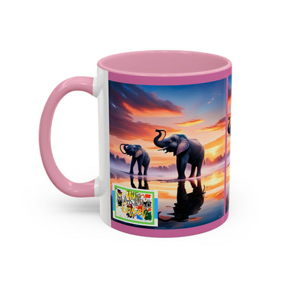 Elephant Theme Colorful Ceramic Coffee Mug