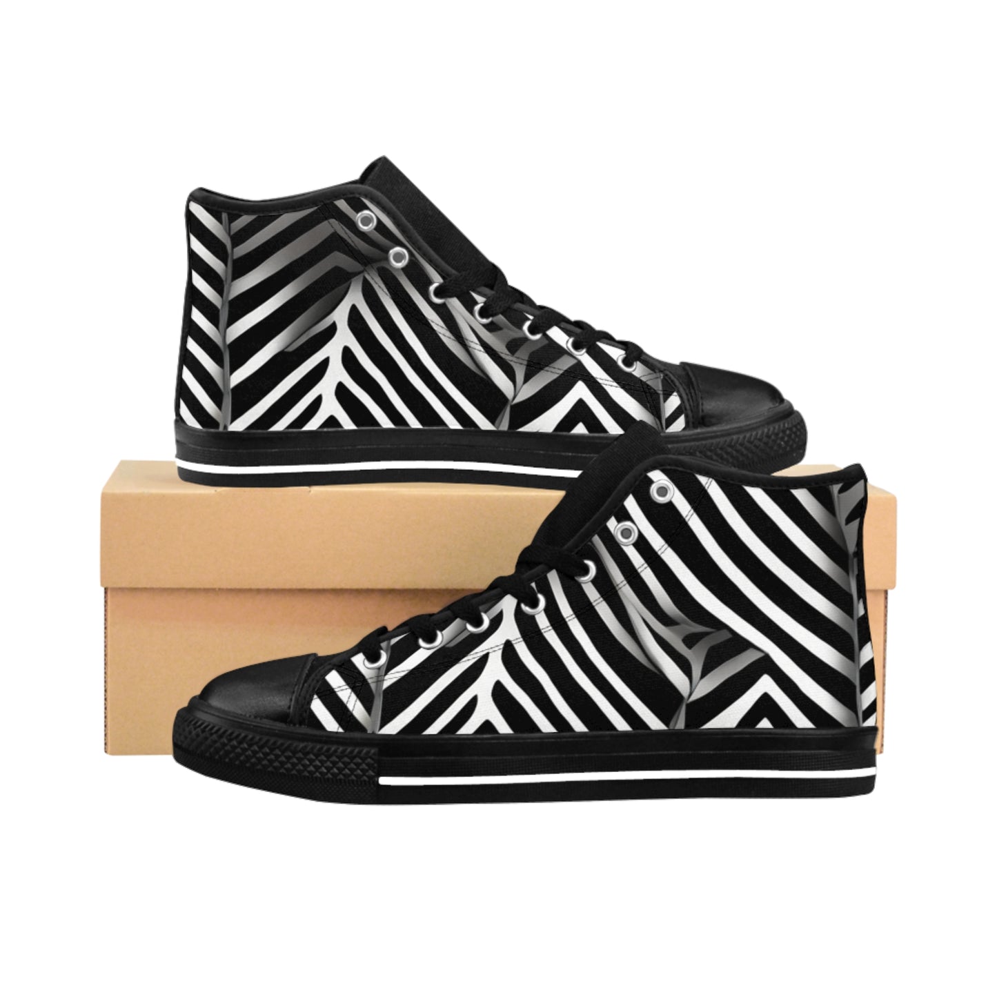 Zebra Print High-Top Sneaker