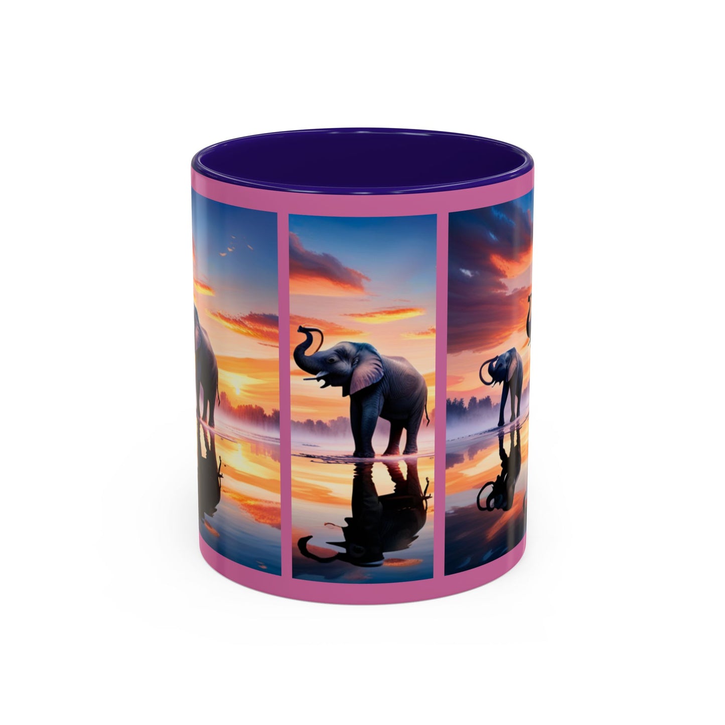 Elephant Theme Colorful Ceramic Coffee Mug