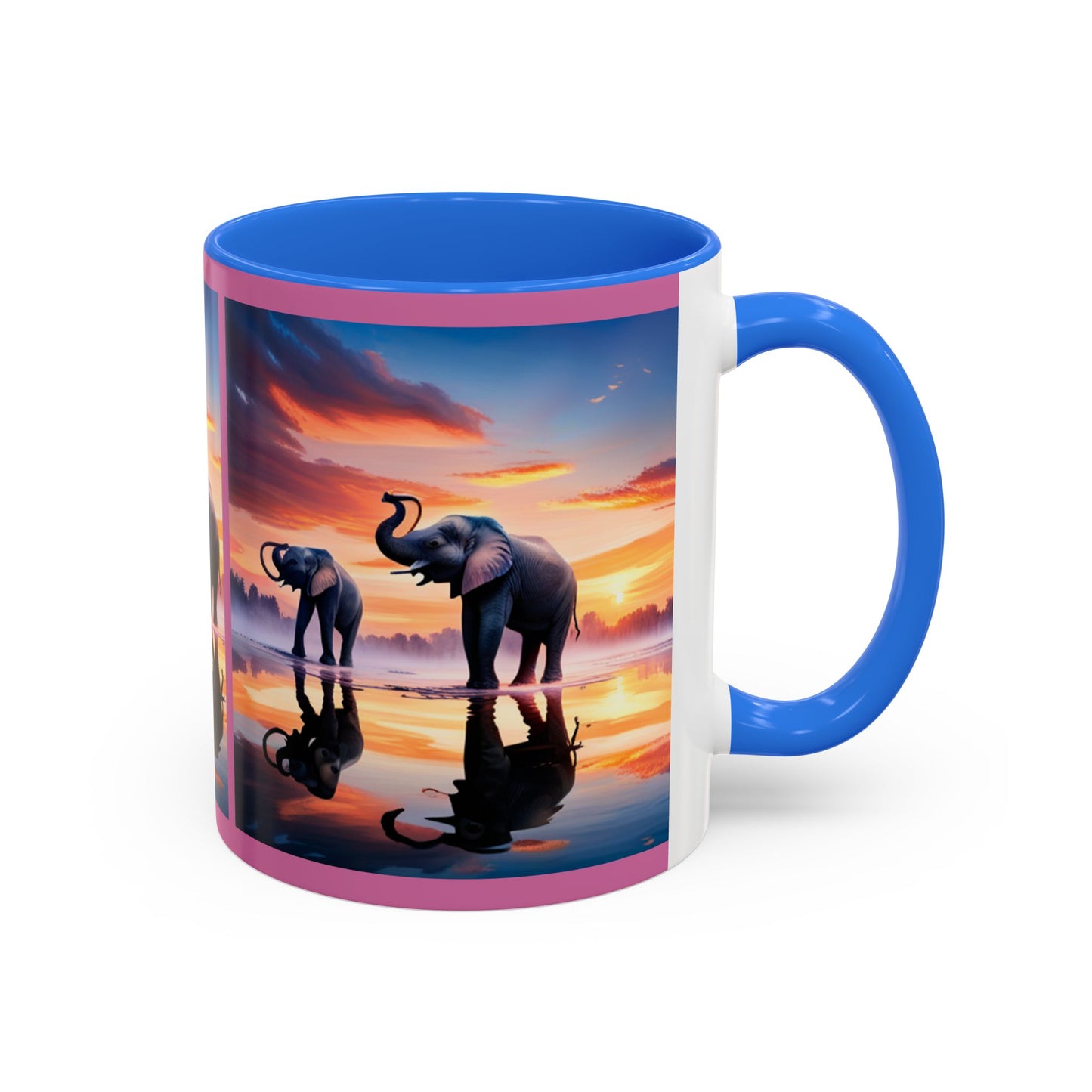 Elephant Theme Colorful Ceramic Coffee Mug