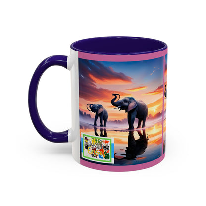 Elephant Theme Colorful Ceramic Coffee Mug