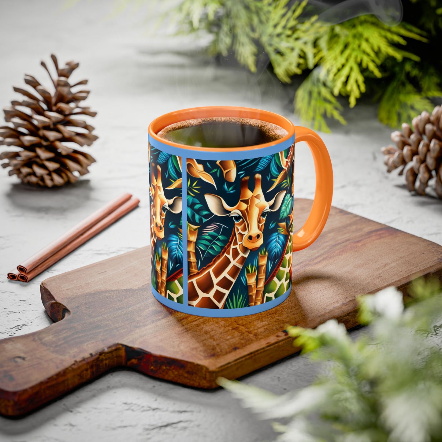 Giraffe Theme Colorful Ceramic Coffee Mug